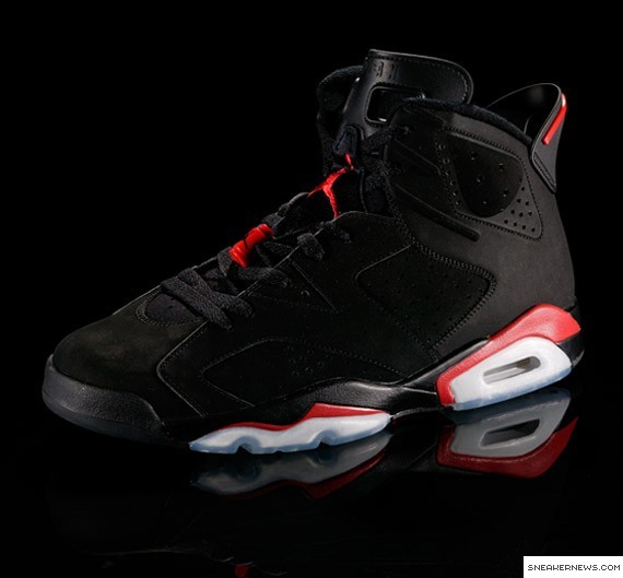 red and black jordan retro 6