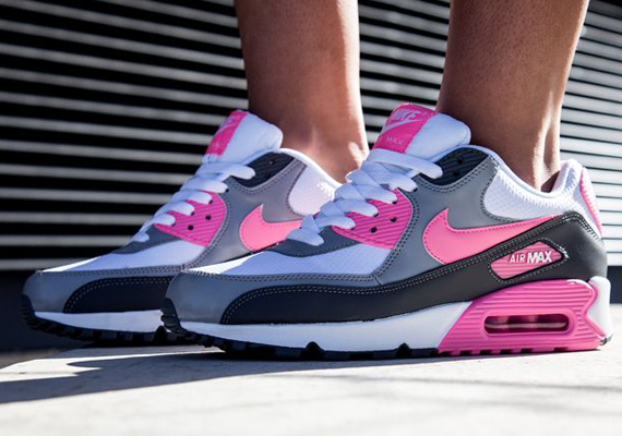 Nike Air Max 90 - White - Pink Glow - Wolf Grey - SneakerNews.com