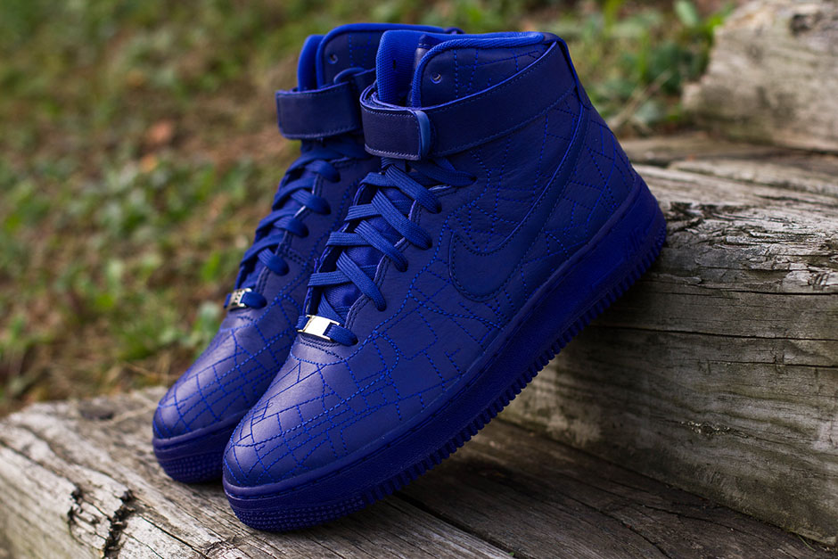 royal blue high top air force ones