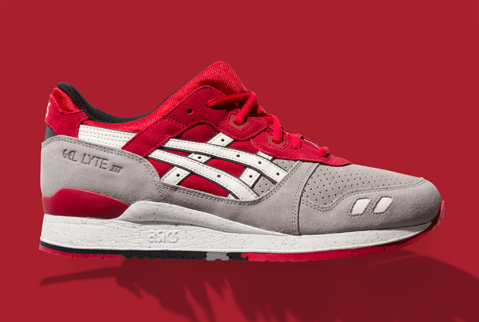 asics gel lyte iii red and grey