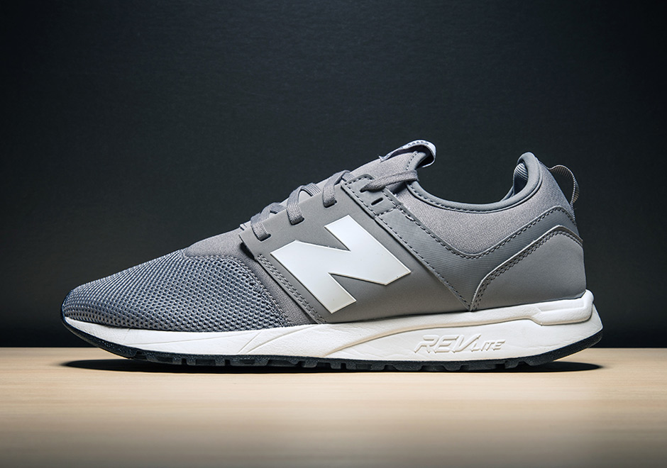 new balance men's 247 luxe shoes navy with navy & grey