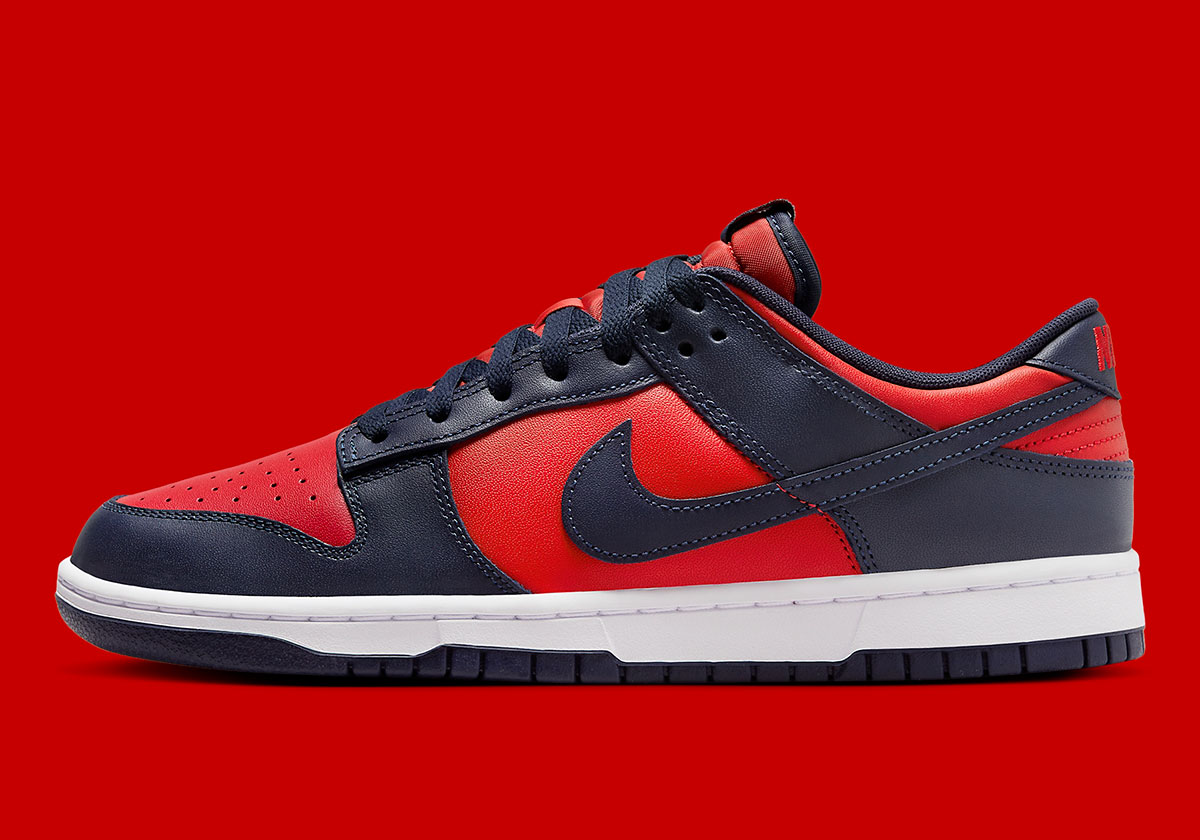 Nike Dunk Low Retro University Red/Obsidian | SneakerNews.com