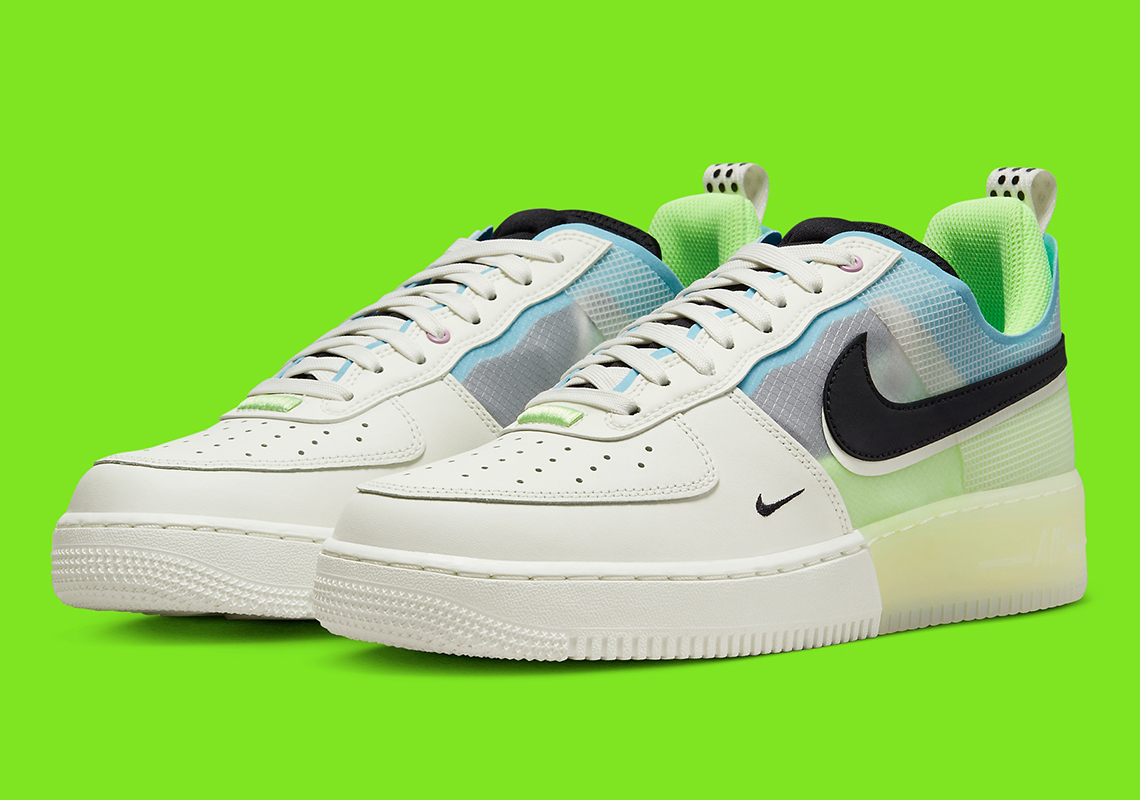 Ghost Green And Blue Chill Accent This Nike Air Force 1 React - Sneaker News