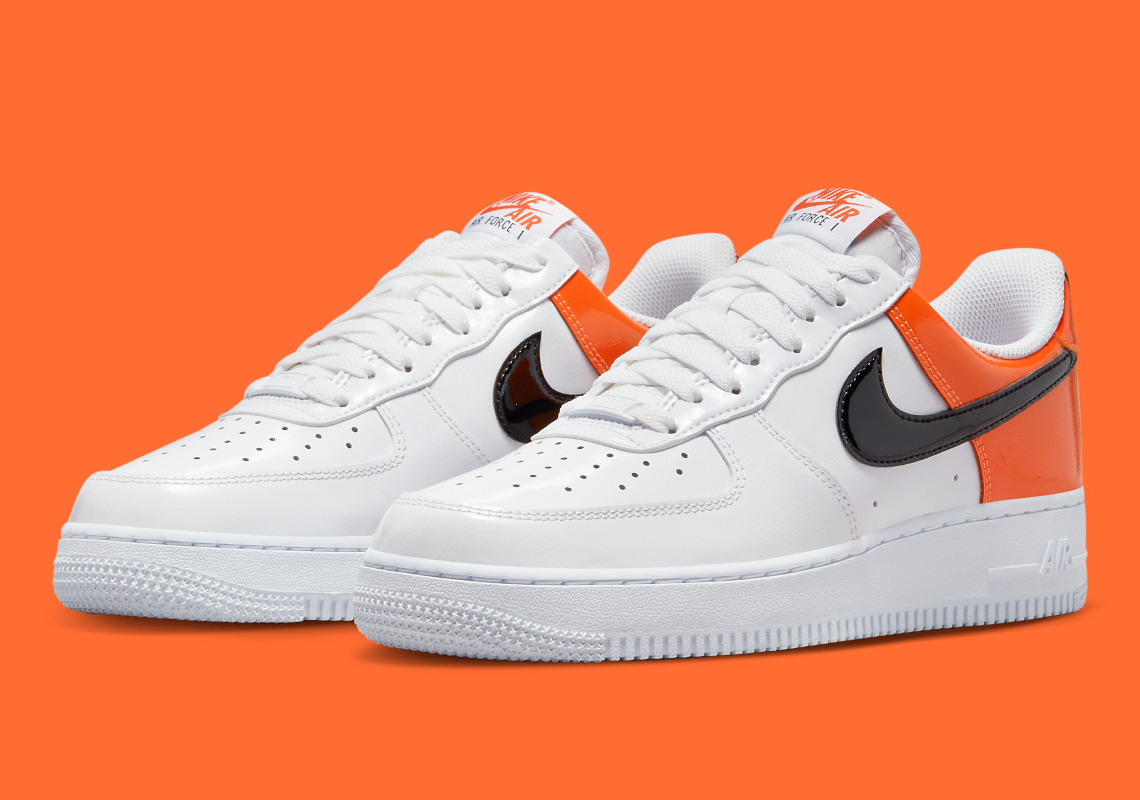 Nike Air Force 1 Low White Black Orange 2019 Size 10(Replacement Box) Brand  New