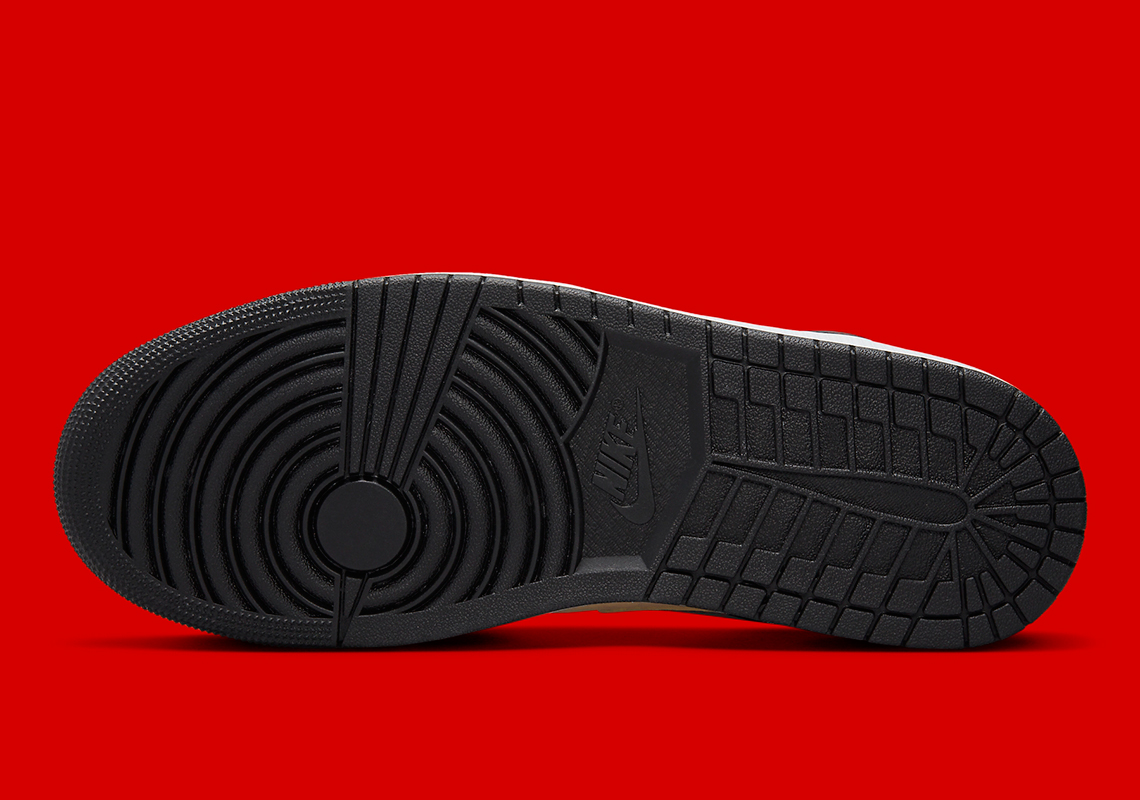 Nike Air Jordan 1 Mid Tartan Swoosh Tan Black Red DZ5329-001 Mens