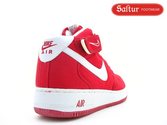 Nike Air Force 1 Mid - Red Canvas - Size 9 - SneakerNews.com