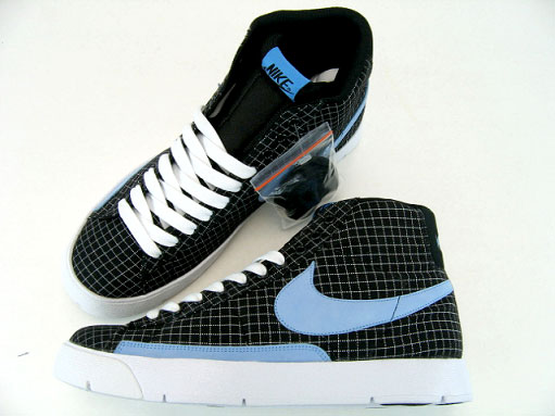 Nike Super Blazer Hi Premium – Plaid – Black/University Blue