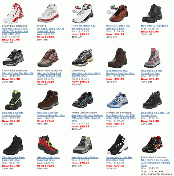 Finishline Holiday 2007 - End of Season Sale! - SneakerNews.com