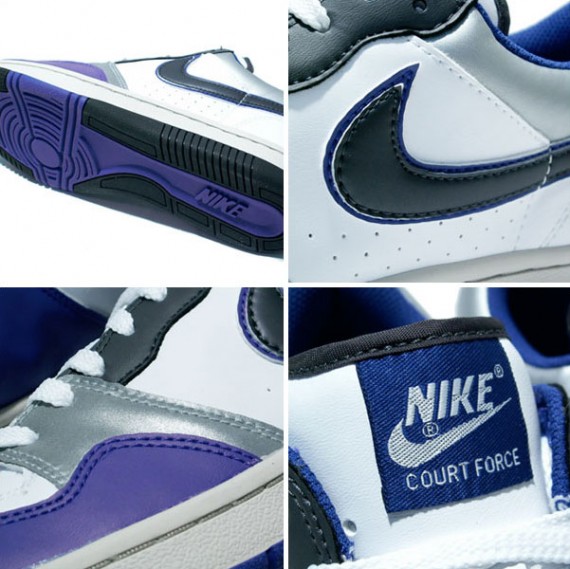 Nike Court Force Low Basic - White-Black-Purple