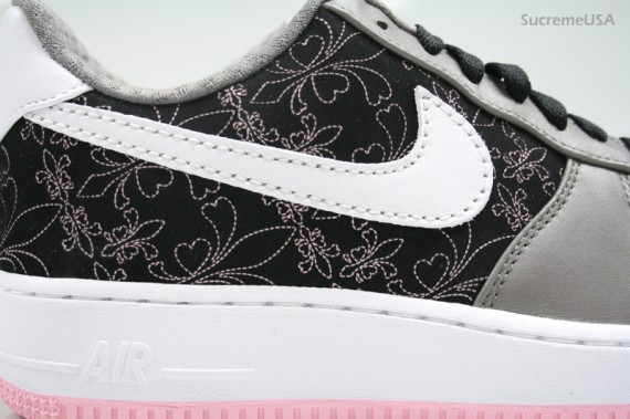 Nike Air Force 1 WMNS - Floral - Black - Pink - Grey