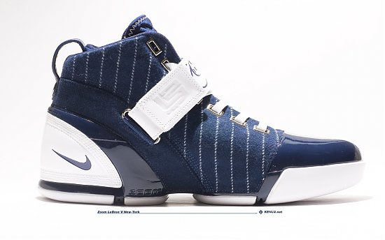 Nike Zoom Lebron V - New York Yankees - White/Navy 