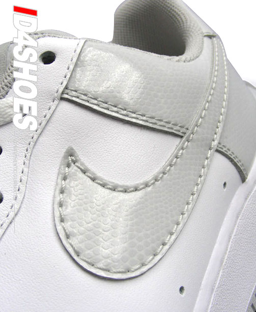 Nike Air Force 1 - White - Neutral Grey Snake Patent Leather