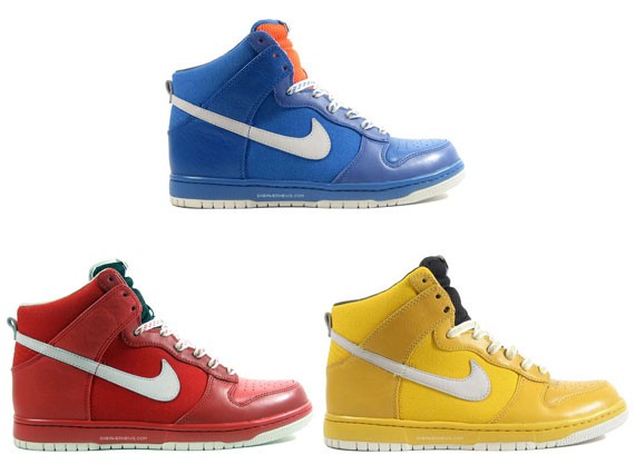 Nike Dunk High Be True in Solid Colors – Blue, Red, Yellow