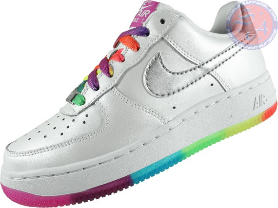 اوف وايت Nike Air Force 1 GS - White - Rainbow Outsole - SneakerNews.com اوف وايت
