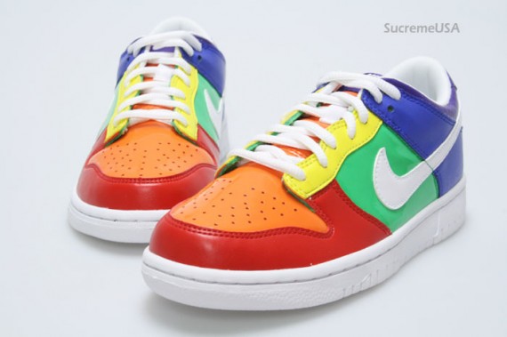 حليقة شك قناة nike dunk low rainbow 