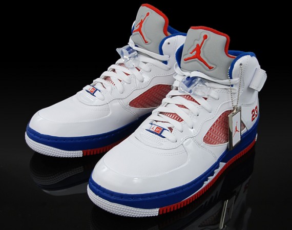 air jordan fusion 5 red white blue