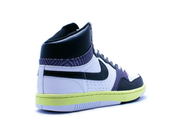 Nike Court Force High - Black - Lime - Purple Snake