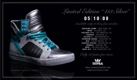 Supra - 413 Silver Skytop Limited Edition