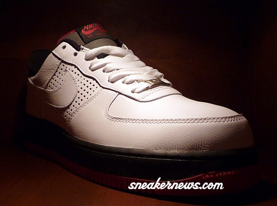 Nike Air Force 1 ADV - Air Jordan V Inspired - White - Black - Varsity Red