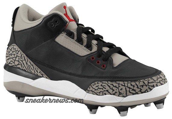 Air Jordan III D - White - Fire Red - Cement - Cleat