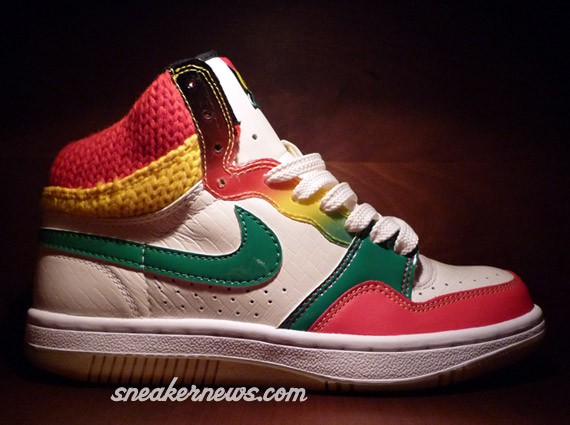 Nike Court Force High – WMNS – Jamaica – Washed Green – Comet Red – Gum Yellow