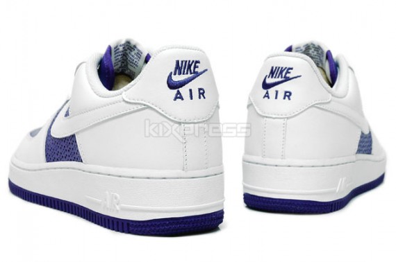2008 Nike Air Force 1 Canvas Purple White 318636-511 Womens Size 9