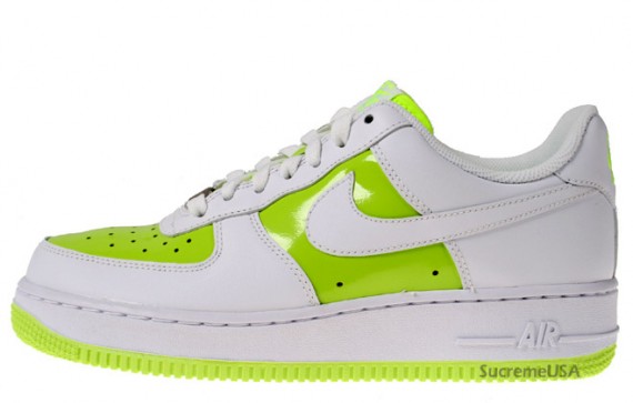 Nike WMNS Air Force 1 07 One Mid White Black Volt Pink Yellow