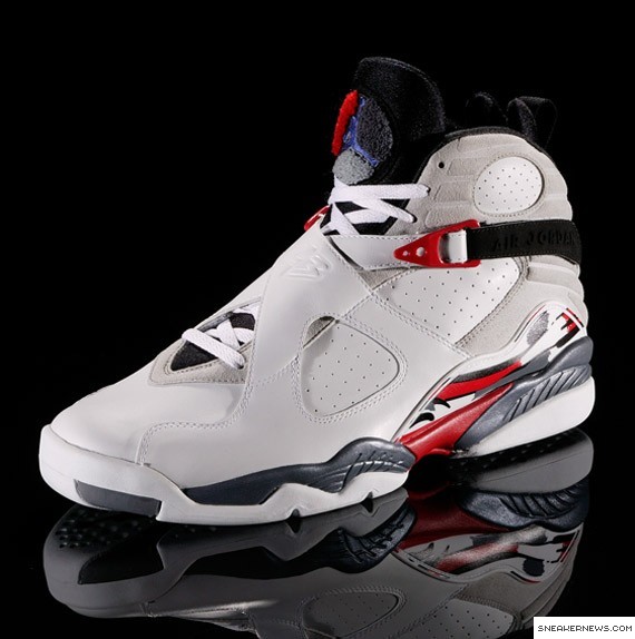 jordan 8 white and red