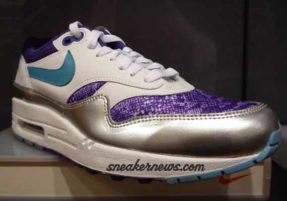 Nike Air Max 1 - White - Silver - Purple - Snake - Sample