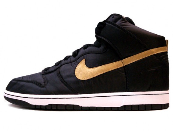 Nike Dunk High Be True - Nylon - Black - Gold - SneakerNews.com