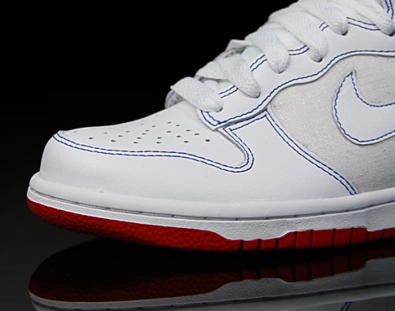 Nike Wmns Dunk High White Blue Red 4
