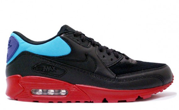 Nike Sportswear Air Max 90 Premium QS – Black – Red – Sax