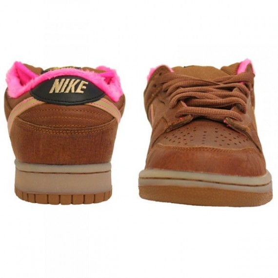 nike dunks pink and brown