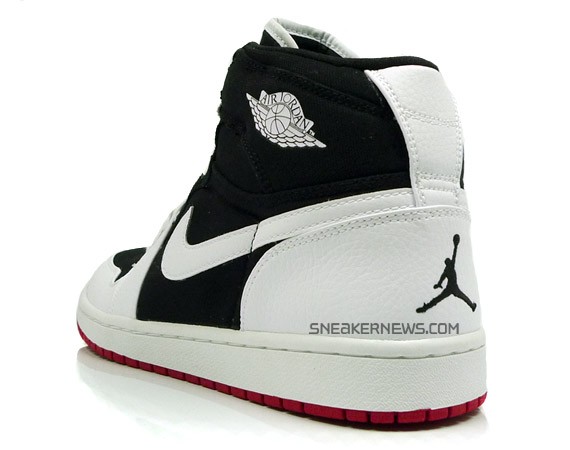 Nike 1 Retro High Strap White Black Varsity Red - Black