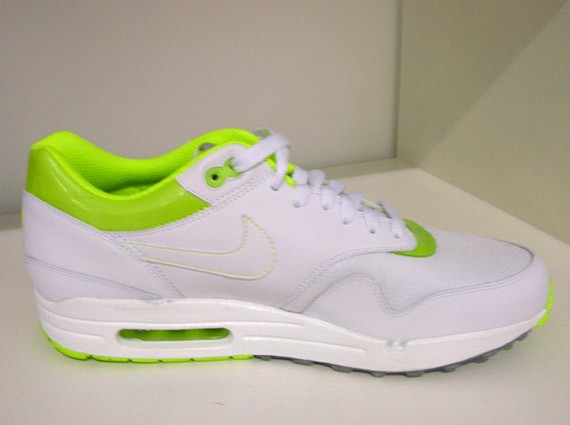 Nike Air Max 1 Premium – White – Neon Green