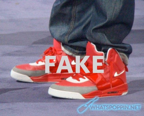 Nike Air Yeezy - Red - Grey - White = FAKE