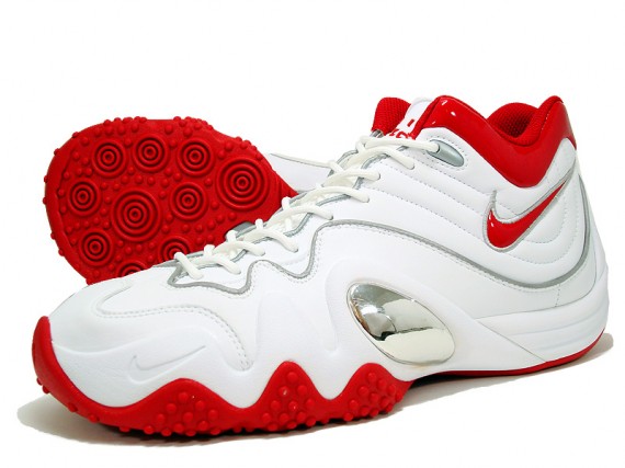 Nike Zoom Uptempo V - White - Varsity Red - Silver - SneakerNews.com