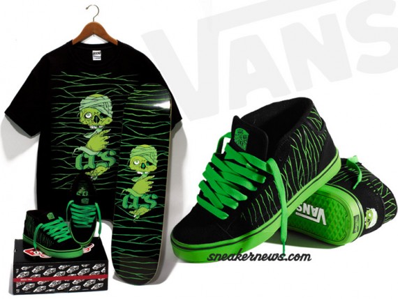 Vans No Skool 2 Mid – Black – Green – CCS Exclusive