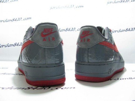 Nike Air Force 1 Low Premium - Grey - Red - 2009