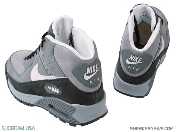 Nike Air Max 90 Boot - Stealth - White 