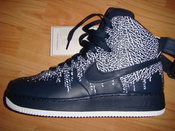 Nike Air Force 1 High Supreme - Navy Cement Print Sample