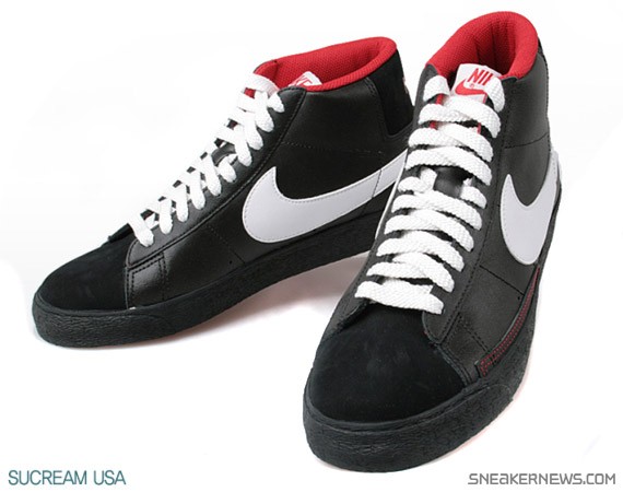 Nike Blazer High - Black - White - Varsity Red