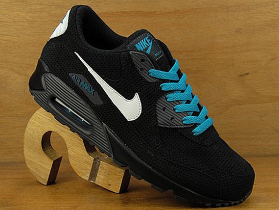 Nike Air Max 90 – Black – Laser Blue – Perforated