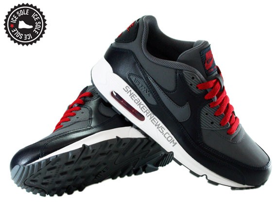 Nike Air Max 90 GS - Flint Grey - Red