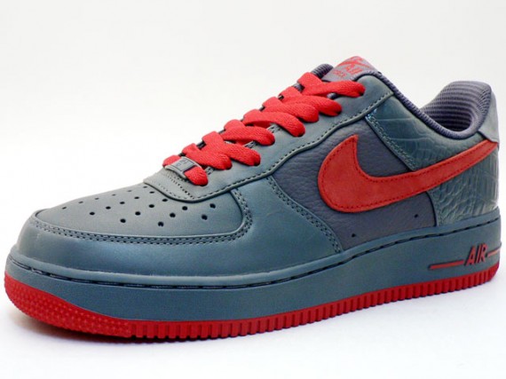 Nike Air Force 1 Low Premium 08 - Grey - Red - SneakerNews.com