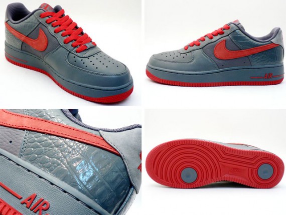 Nike Air Force 1 Low Premium 08 - Grey - Red 