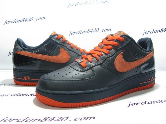 Nike Air Force 1 Premium – Navy – Orange