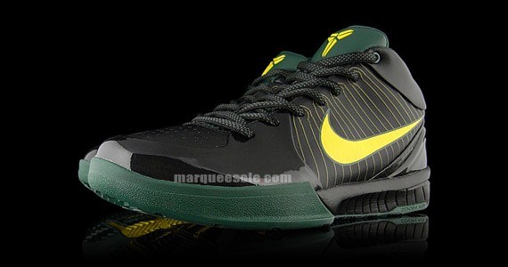 Kobe 4 Rice Nike Zoom Kobe IV - Rice High School (NYC) PE - Black, Green & Yellow ...