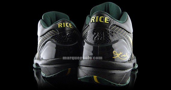 Kobe 4 Rice Nike Zoom Kobe IV - Rice High School (NYC) PE - Black, Green & Yellow ...