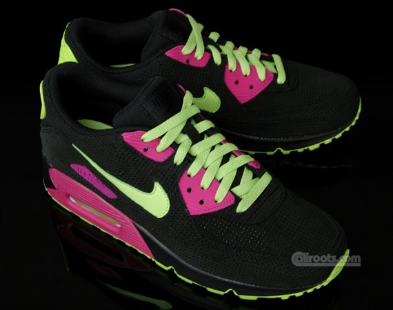 Nike Air Max 90 Premium - Neon Pink Green